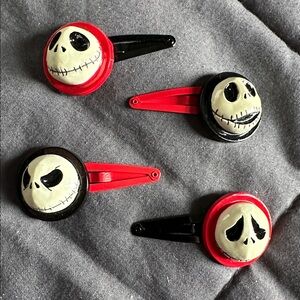 Jack Skellington Hair Clips Set